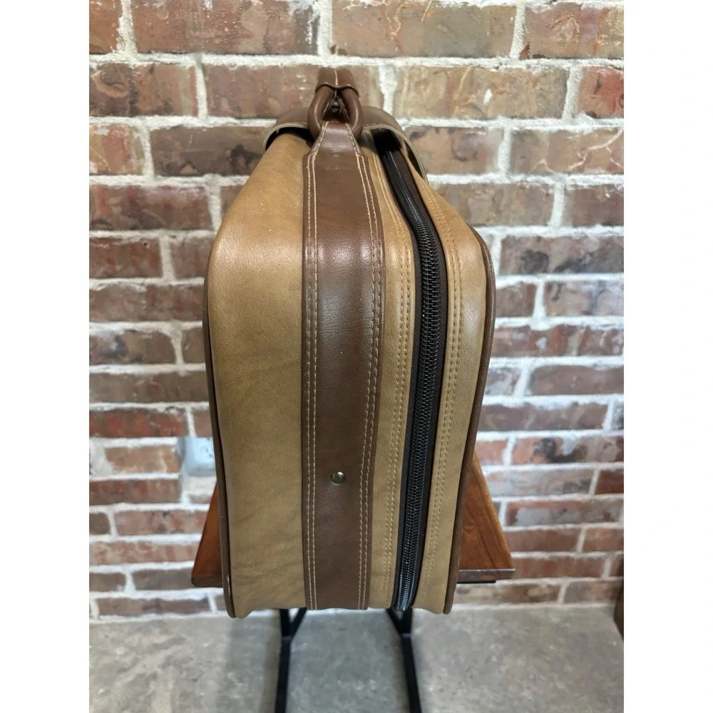 Vintage Samsonite Luggage - Two Tone Brown - Strap With Buckle - Great Condition